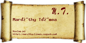 Maróthy Tímea névjegykártya