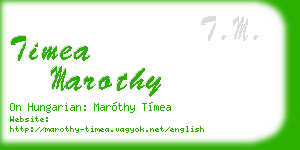 timea marothy business card