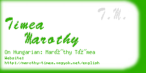 timea marothy business card